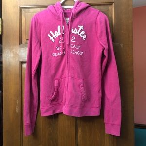 Hollister Pink Zip-Up Hoodie